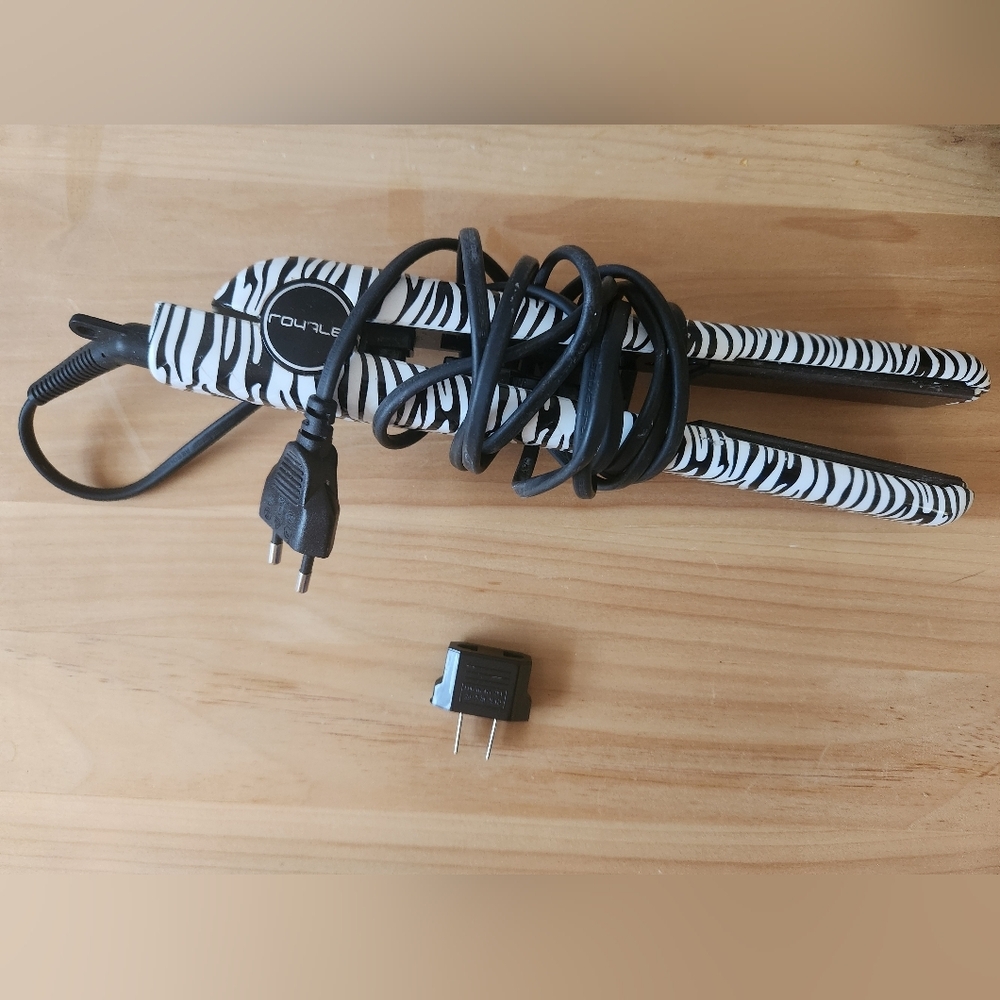 Royale Zebra Print Hair Straightener - Black and White